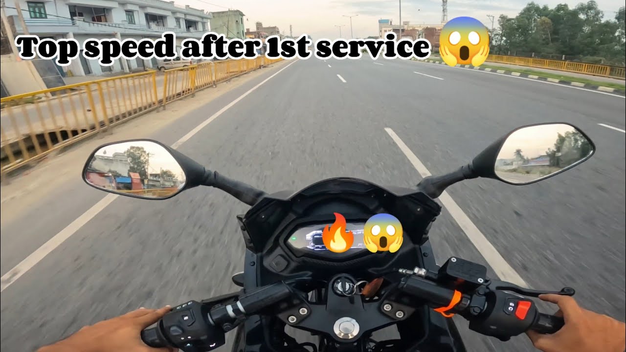 Top speed after 1st service done..ll pulsar 220f 2025 ll SKMOTOVLOG ll