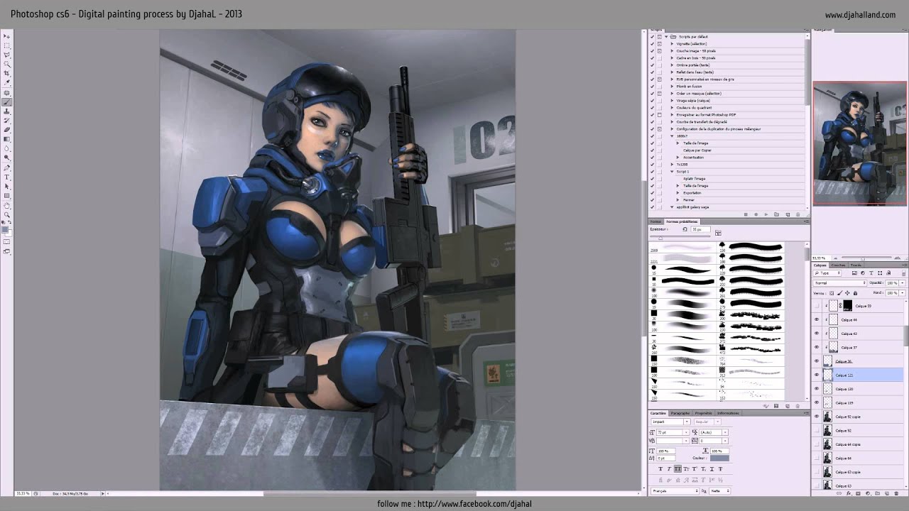 Digital painting process in photoshop by DjahaL - PART3 on 3
