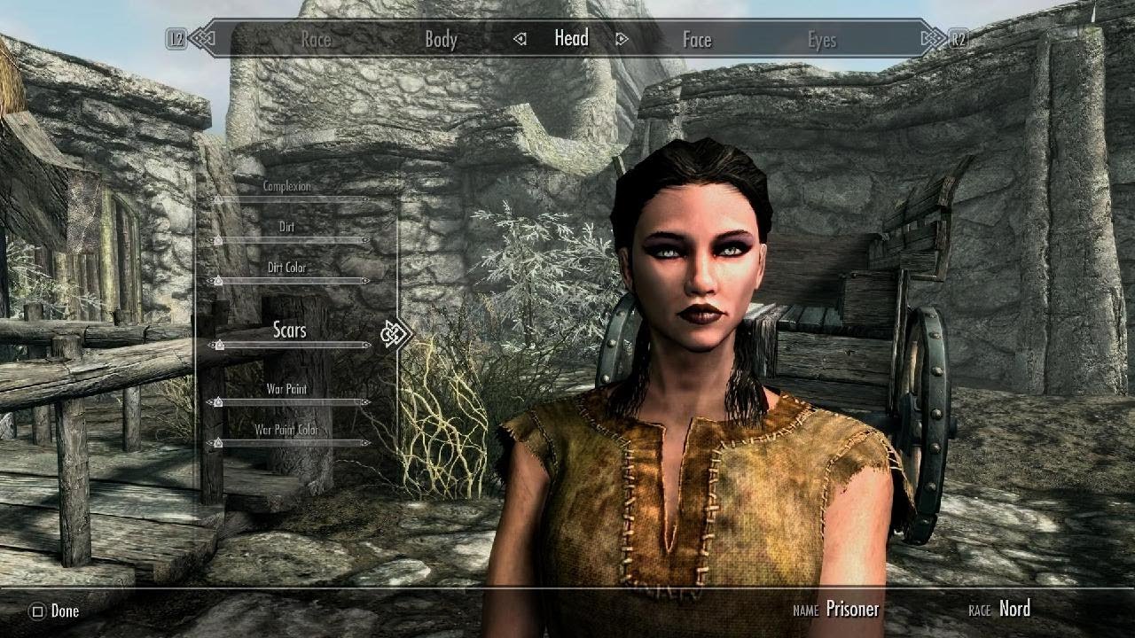 SKYRIM Female Nord Character Creation -SETTINGS BELOW -No Mods