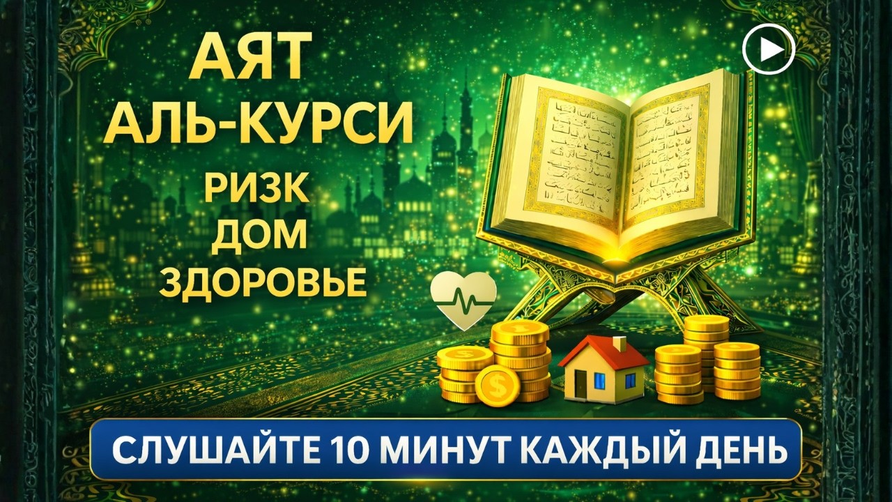 Аят аль-Курси — Мощная молитва для достатка, дома и здоровья | Слушай 10 минут каждый день