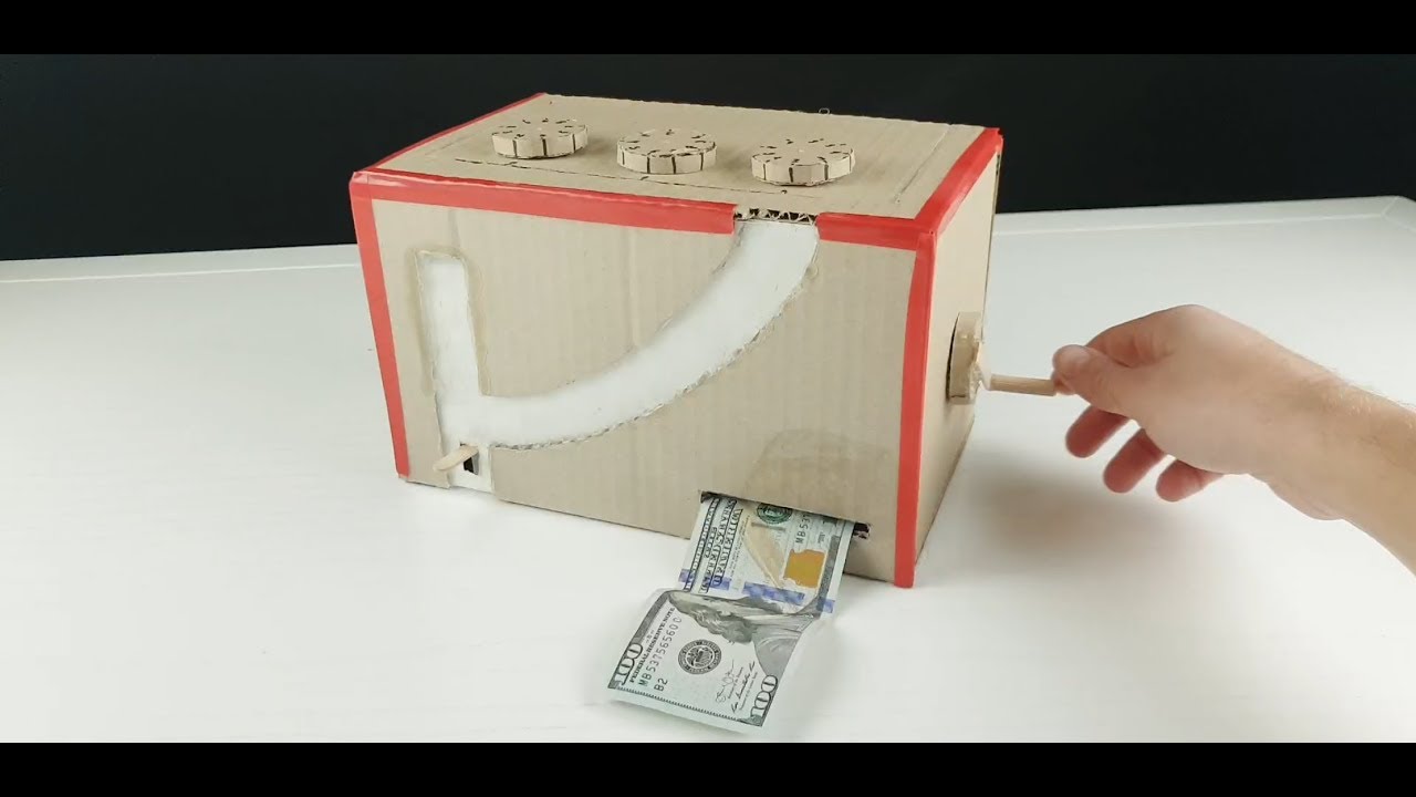 Build Personal Bank Saving Coin and Cash DIY