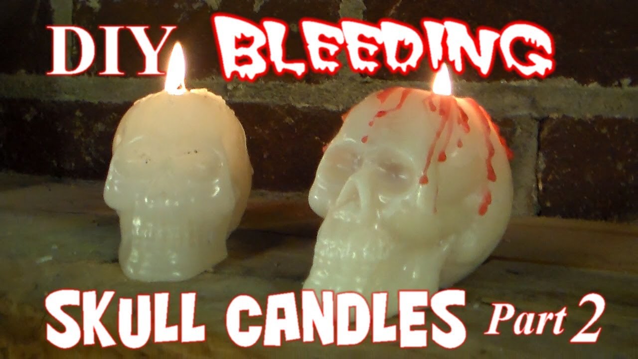 DIY Bleeding Skull Candle part 2 (Making the Candle)
