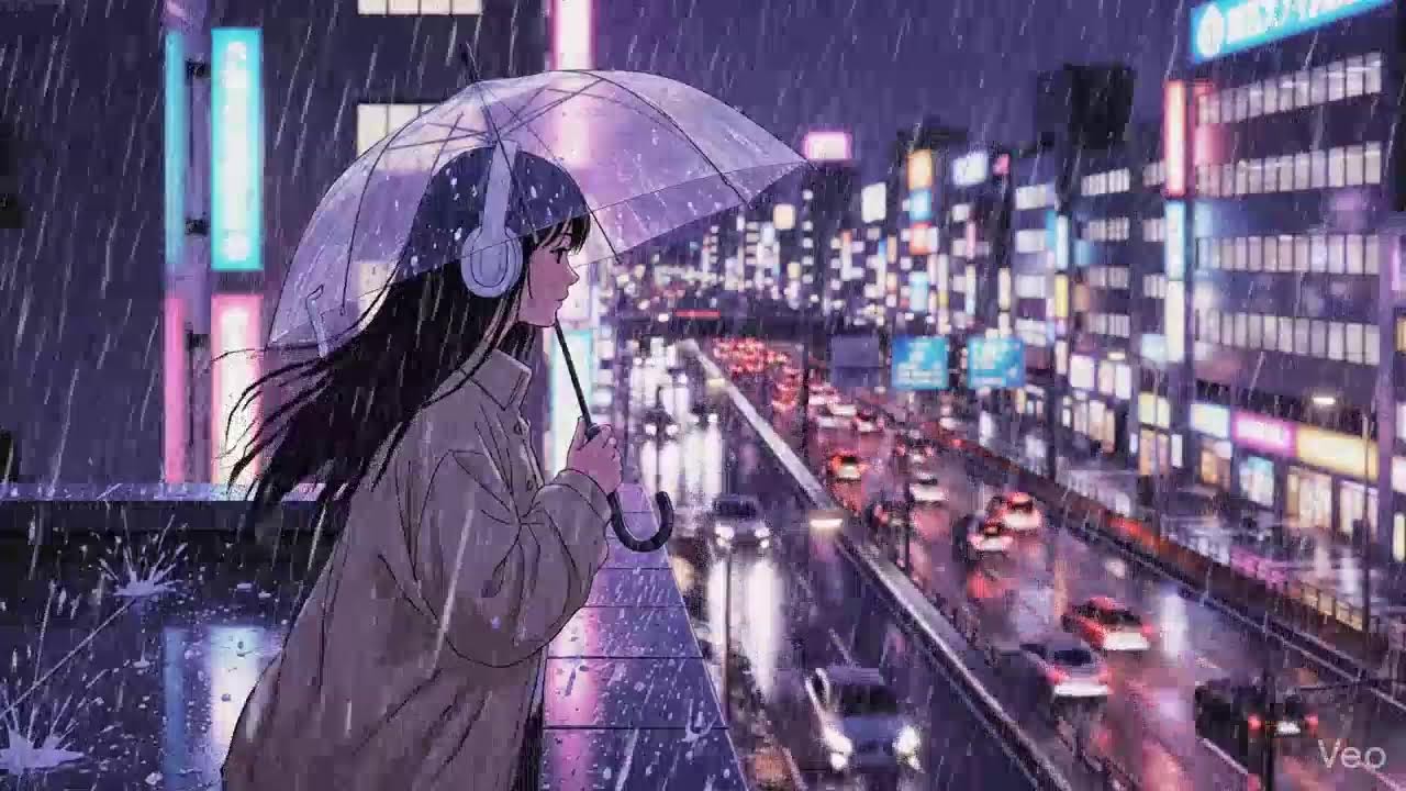 Neon Lights & Rain 🌧️ Japanese Lofi Chillhop