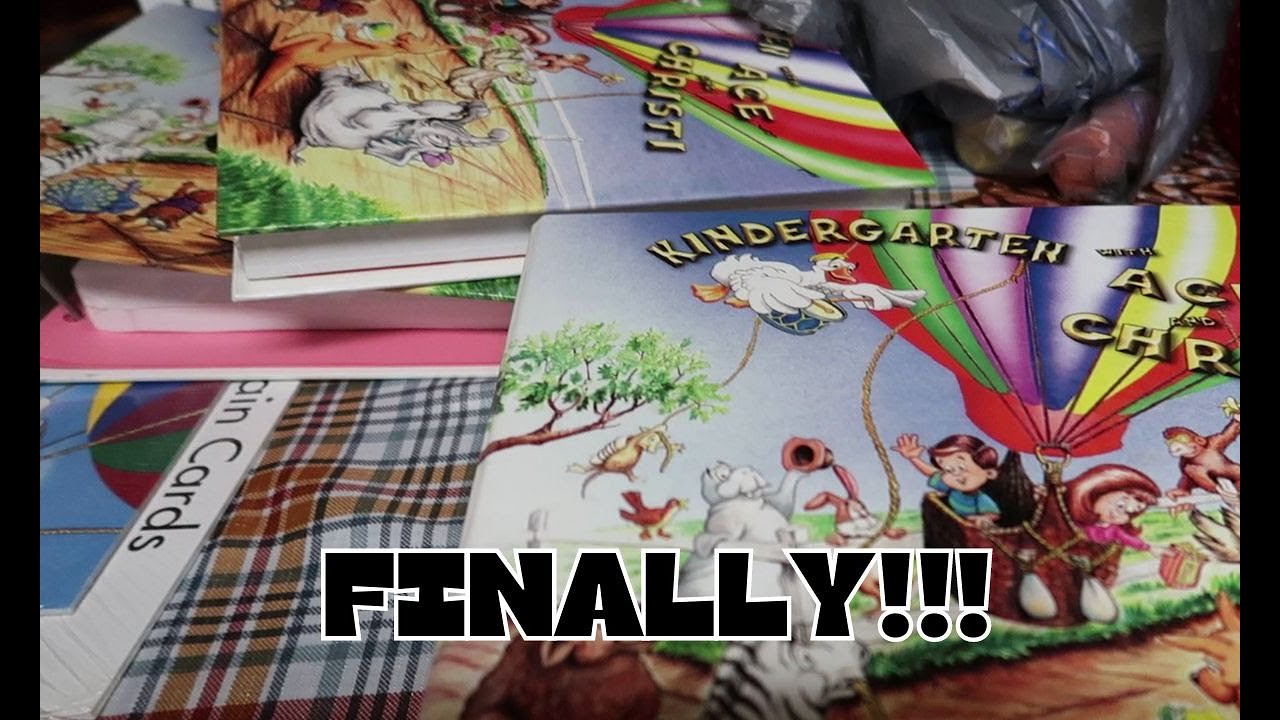 Finally!! ACE kindergarten homeschool teacher books arrived!!