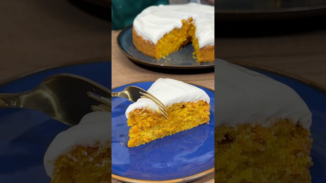 TORTA di CAROTE FACILE e SOFFICISSIMA🤍🧡🥕 #Shorts