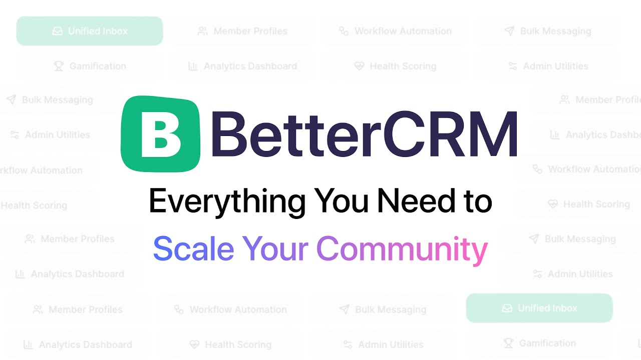 BetterCRM Walktrough Demo Video - CRM for Enterprise Communities (Bettermode)
