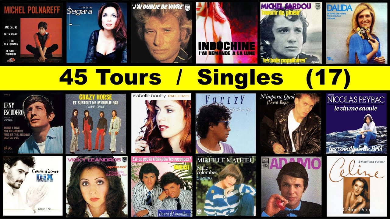 45 Tours / Singles (17) - Medley Chansons Françaises (20 Titres).