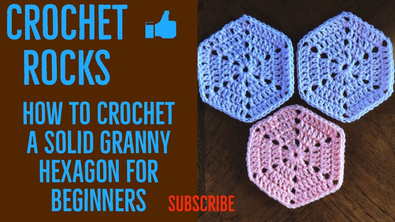 How to Crochet a Solid Granny Hexagon | CROCHET ROCKS