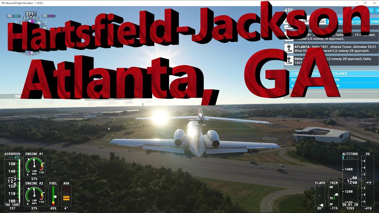 MSFS 2020 - Columbus, Ga to Hartsfield-Jackson Atlanta Int'l