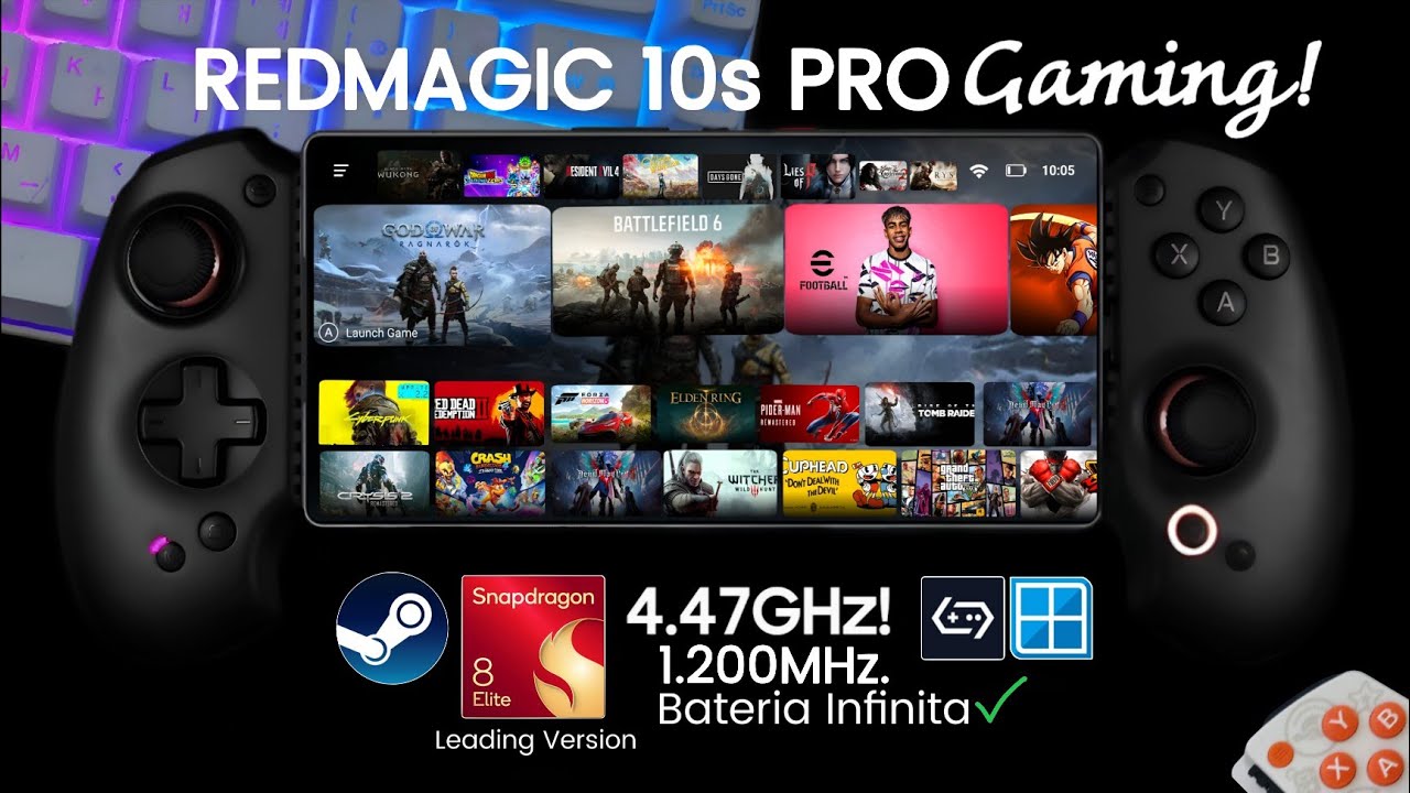 INACREDITÁVEL! GAMES DE PC e JOGOS DA Steam NO MELHOR CELULAR GAMER JÁ FEITO - REDMAGIC 10S PRO 