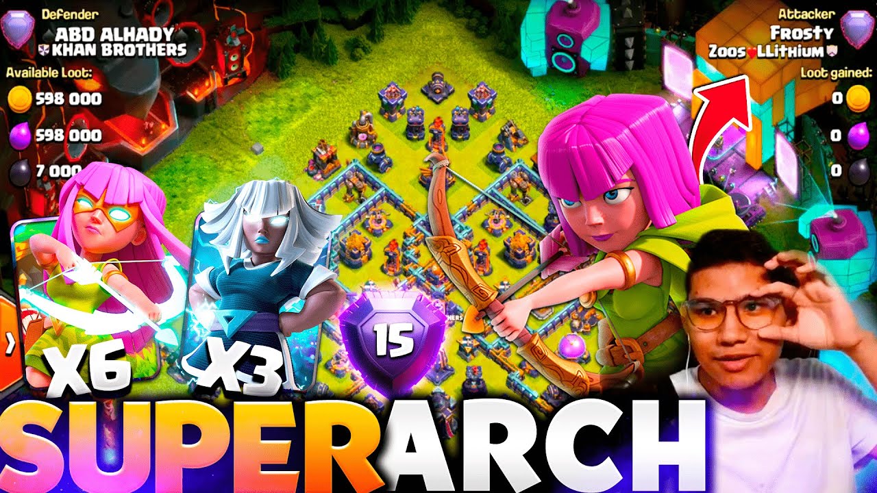 🏹 El mejor ataque con Super arqueras en Th15 | Así Ataca el TOP 15 del mundo 🇭🇰