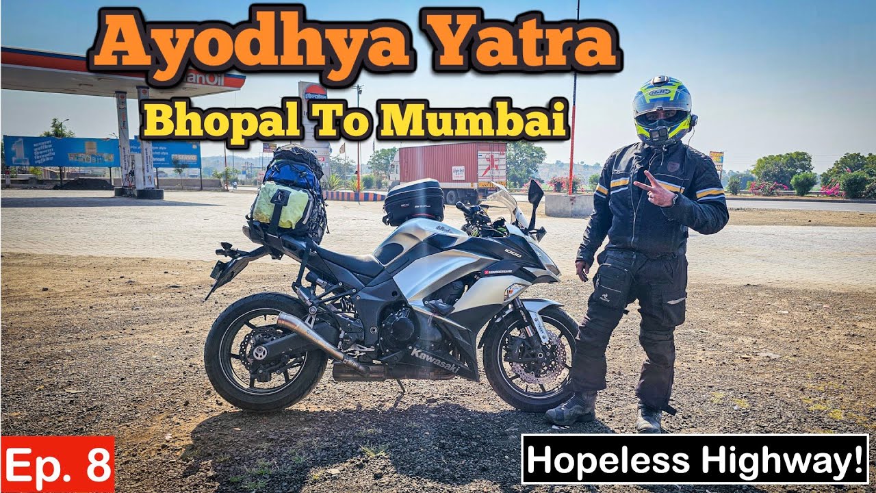 Bhopal To Mumbai 750 kms Hardcore Touring - Haalat Kharab | Finally Ayodhya Ride Successful🔥