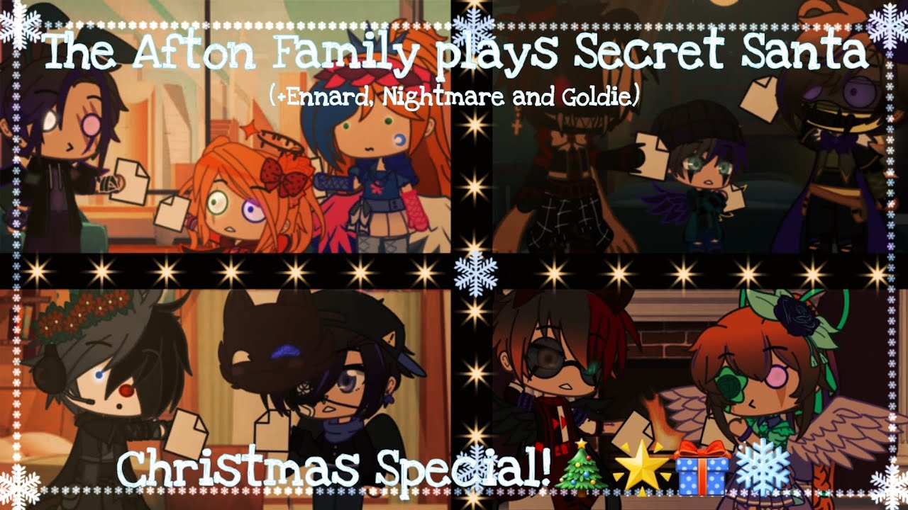 The Afton Family plays Secret Santa // +Ennard, Nightmare and Goldie // Christmas Special // My AU!!