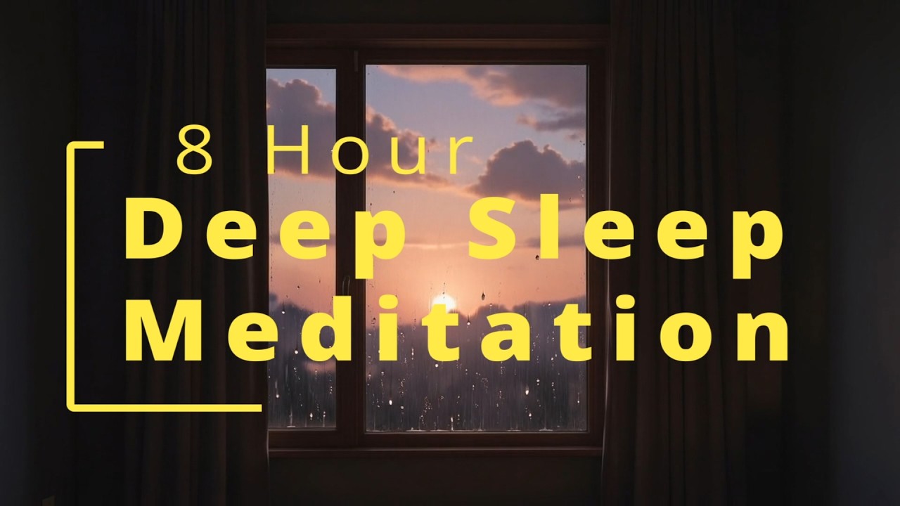 8 Hours Deep Sleep Ambient Music 🌙 Rain on Window for Insomnia Relief | Calm Night Ambience