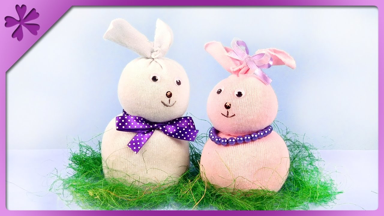 DIY Sock bunny (ENG Subtitles) - Speed up #339