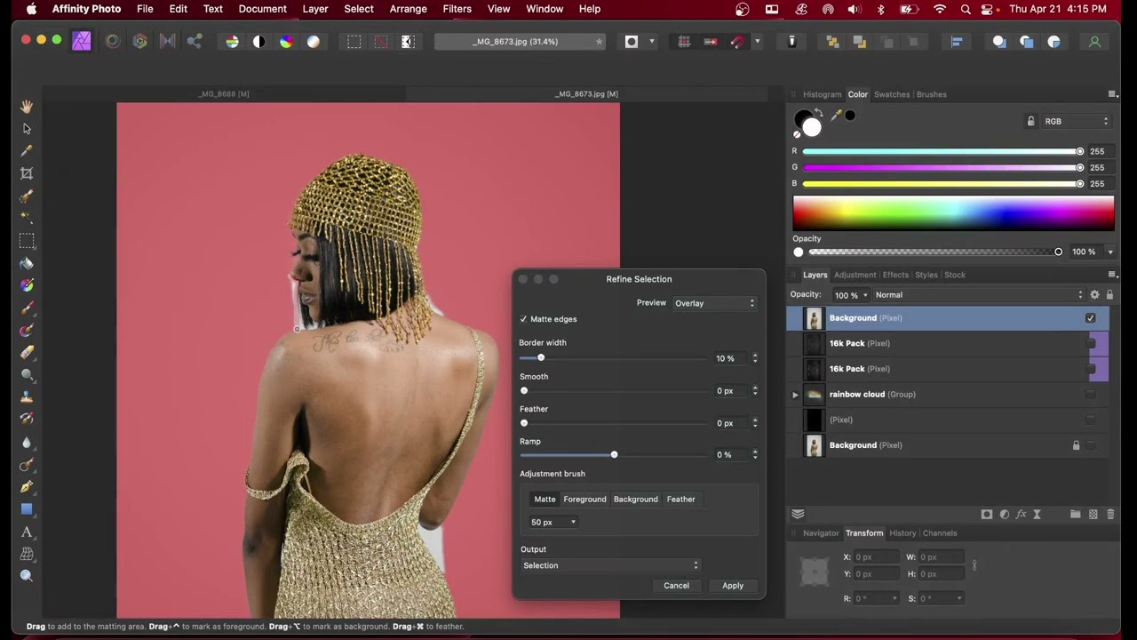 HOW TO: Copy layers to new document in Affinity Photo (iPad, MacOS)