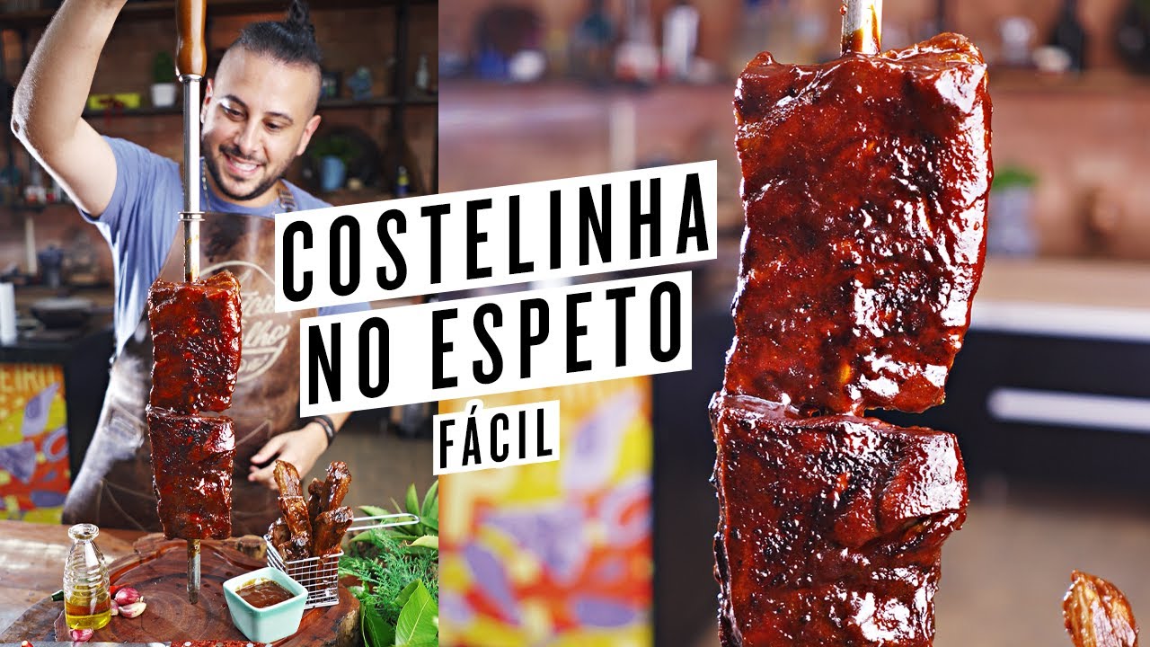 COSTELINHA NO ESPETO DE OUTRO PATAM&Aacute; - Receita f&aacute;cil #Shorts