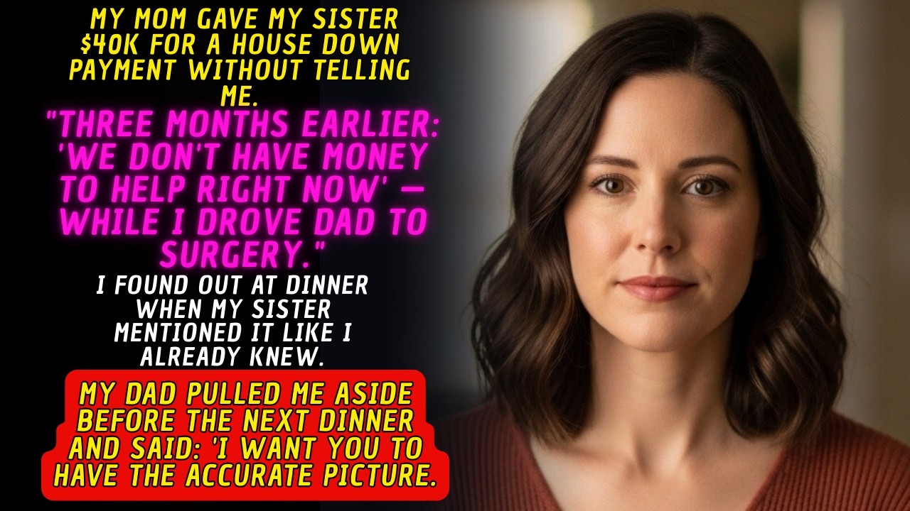 My Mom Gave My Sister $40K for a House — Three Months After Telling Me She Had No Money to Help
