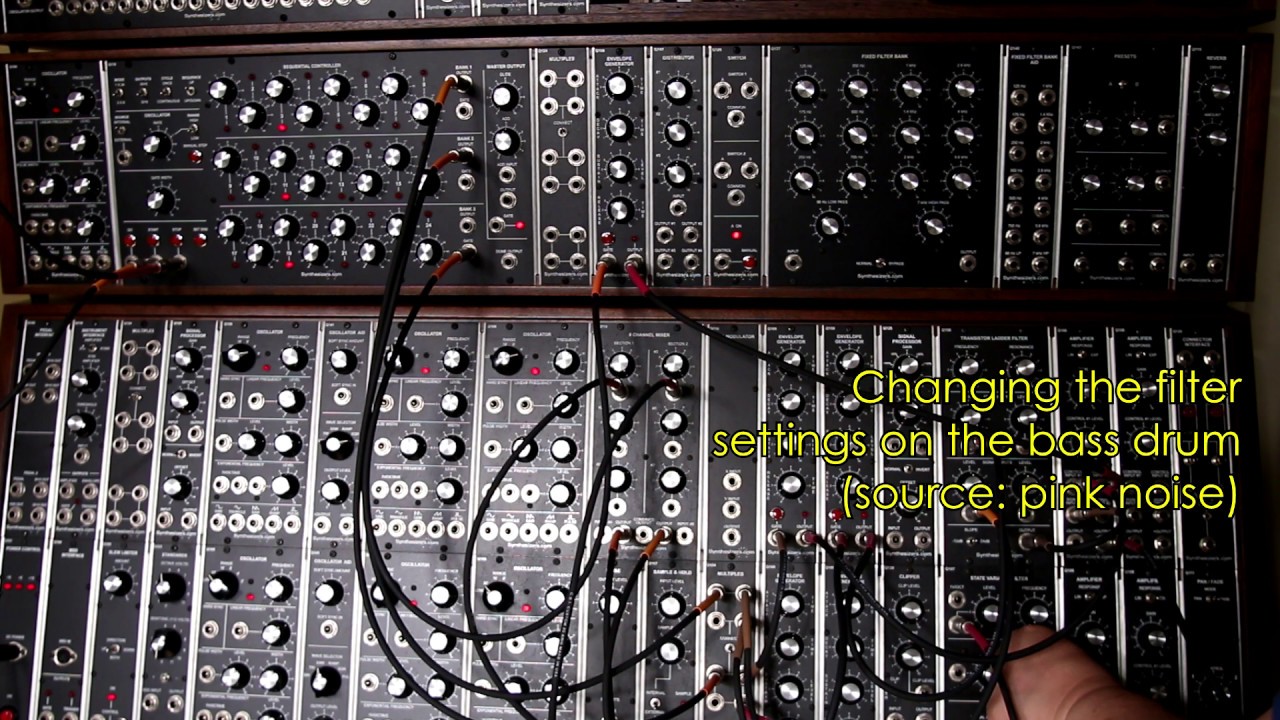 Drums on 5U modular synth