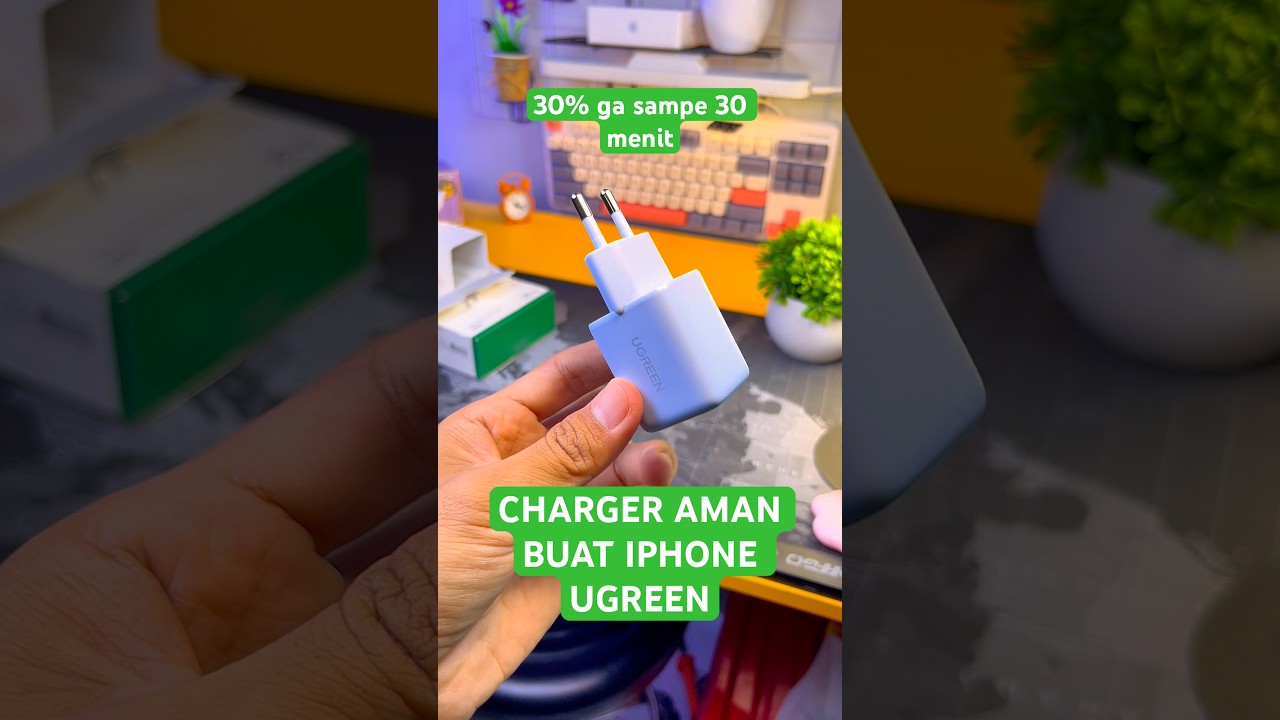 Charger aman buat iphone ya UGREEN 