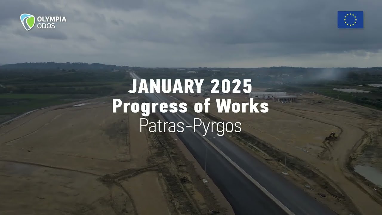 Construction progress of the new Patras-Pyrgos Motorway (January 2025)