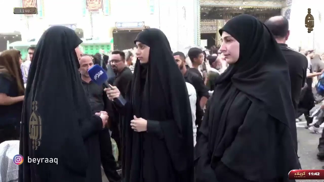 زائرة لبنانية تبكي لكرم العراقين و ما فعلو معهم الخدام في زيارة الاربعين |  زيارة الاربعين | المشاية