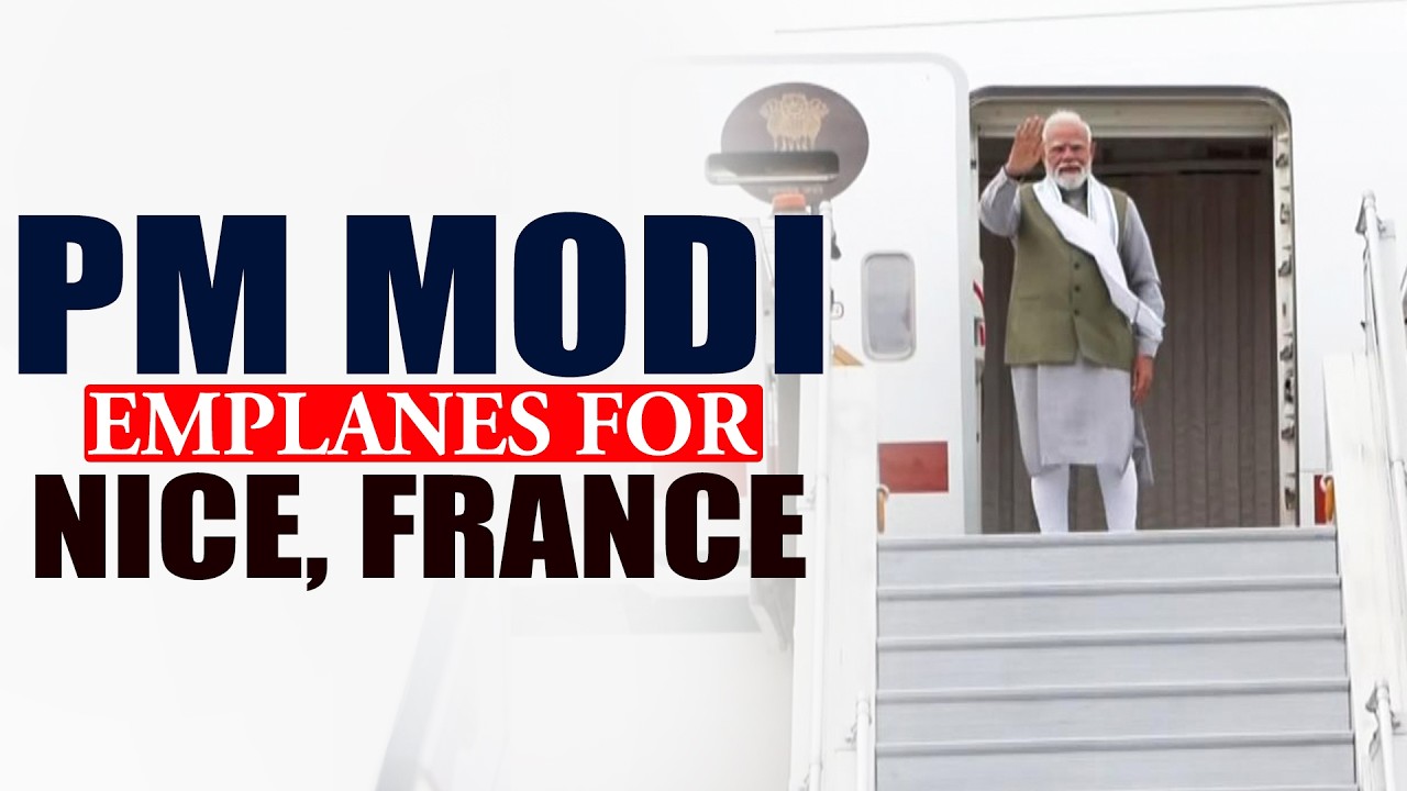 LIVE: PM Modi Emplanes for Nice, France I G7 Summit I Key Bilateral Talks