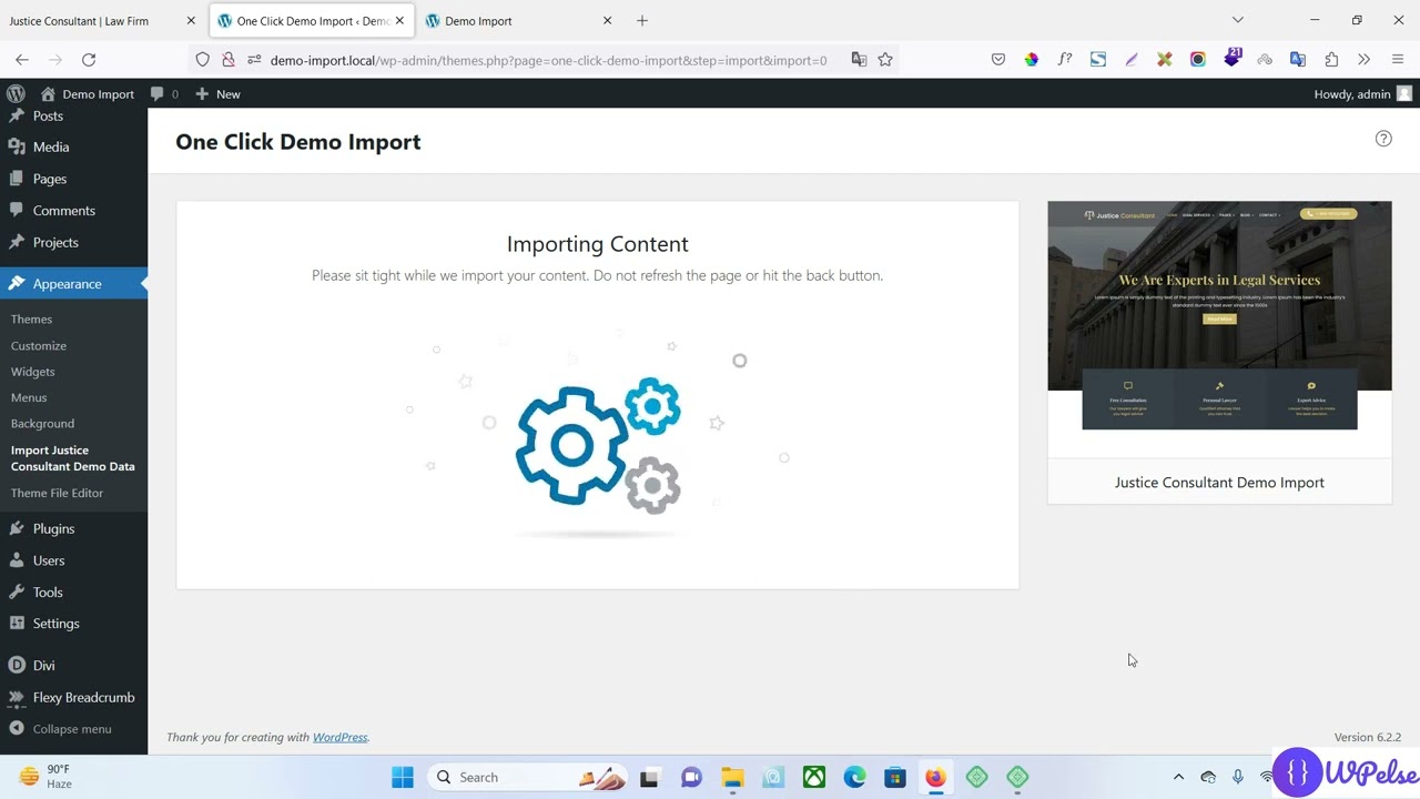 Justice Consultant Divi Child Theme - One Click Demo Import