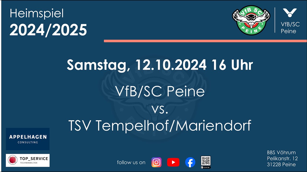 2. Spieltag RL-Nord: Peine vs. Tempelhof
