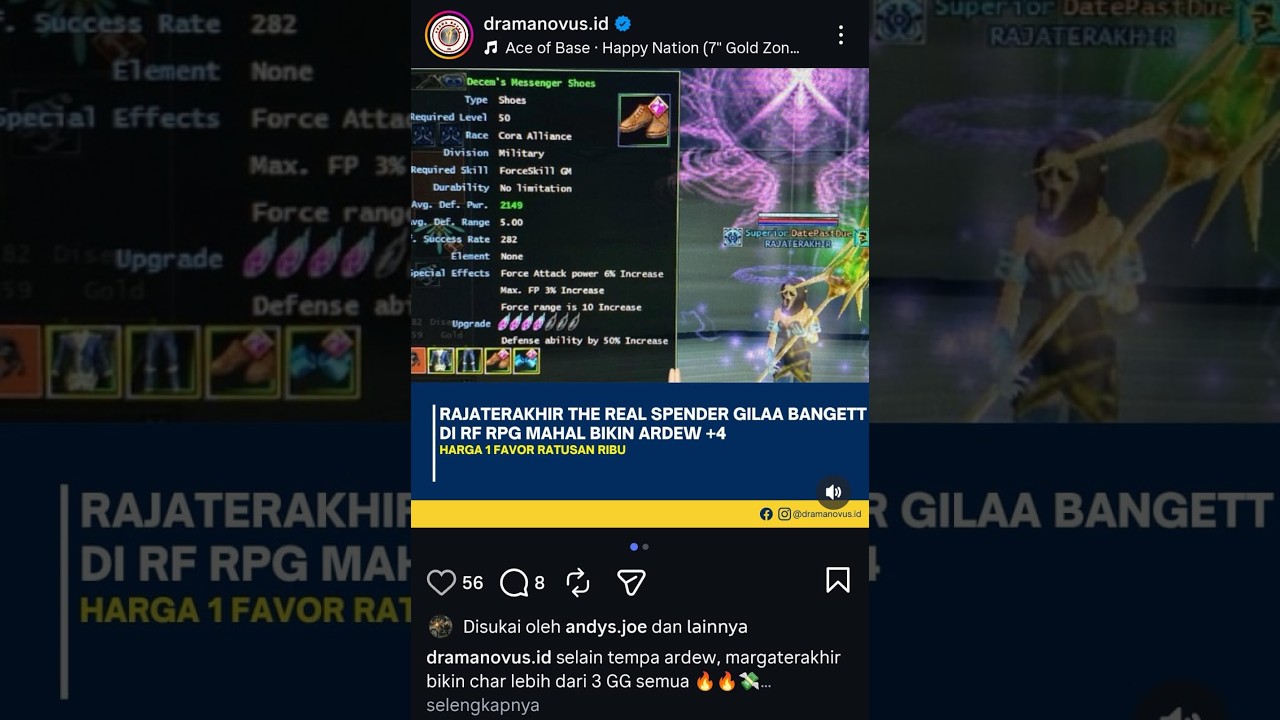RF RETURN | RAJATERAKHIR - ARDEW 50 +4 ? KETUA TNJ 6 CHAR GG