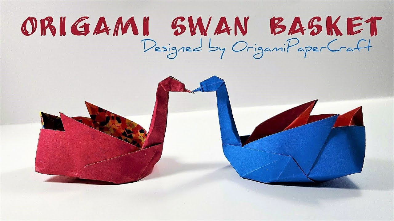 How to make an Origami Swan Basket - By OrigamiPaperCraft
