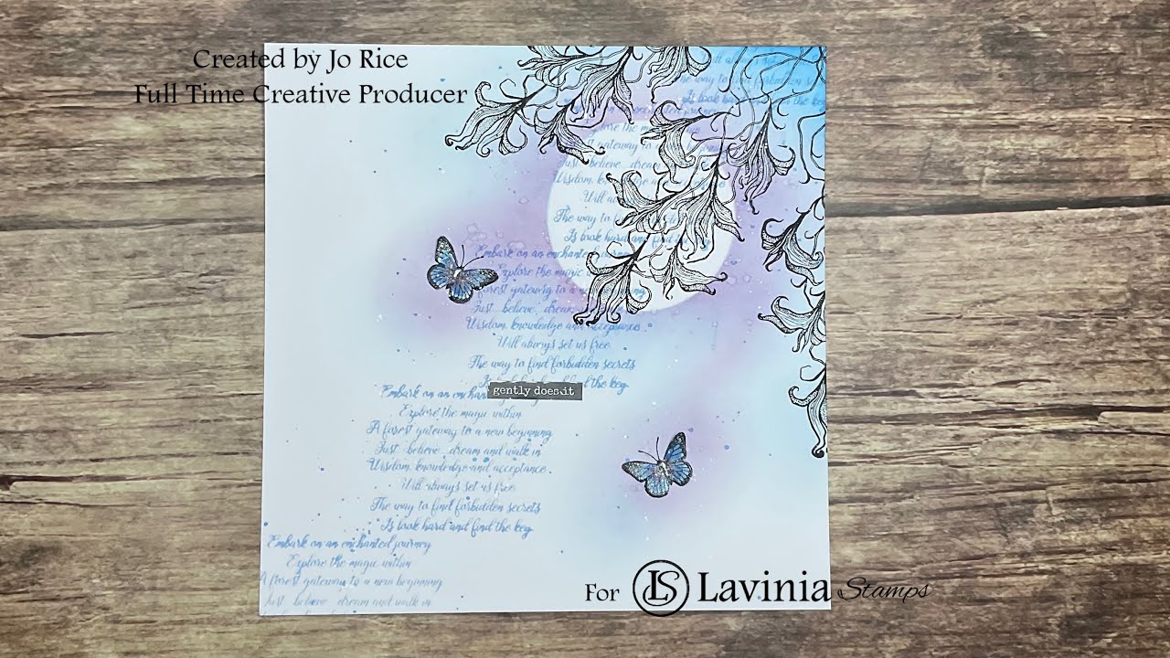 A Gentle Friday by Jo Rice #laviniastamps #stamping #cardmakingvideo
