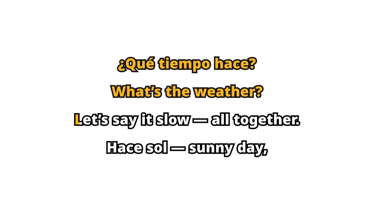 Talk about the weather (Spanish Jam Level A1)