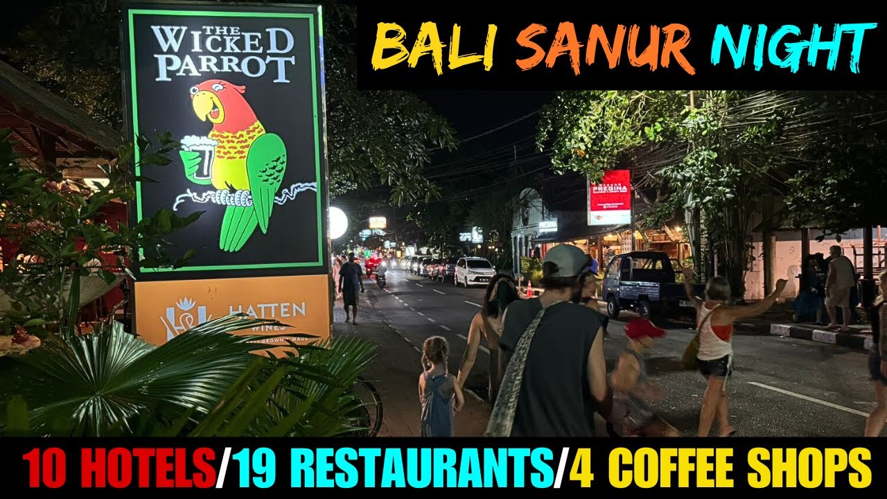 Bali Sanur Night Street Walking Tour Jalan Danau Tamblingan