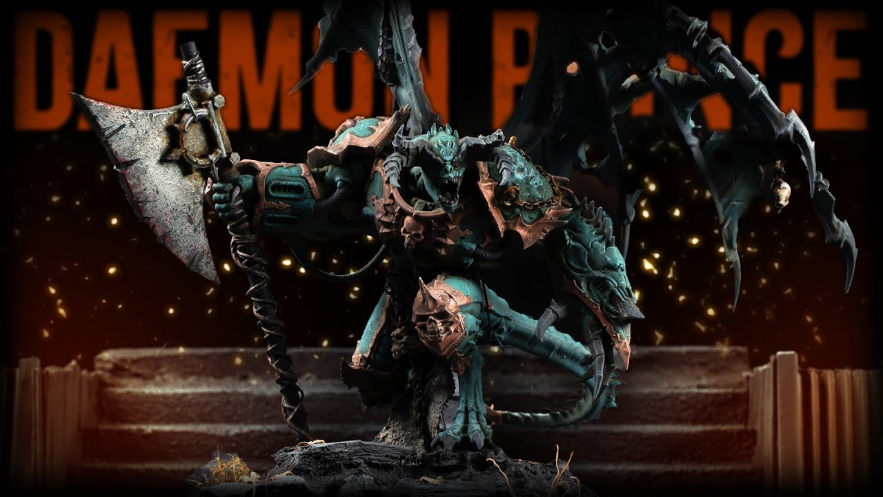 Kitbashing a Darker Chaos Daemon Prince for Warhammer 40,000