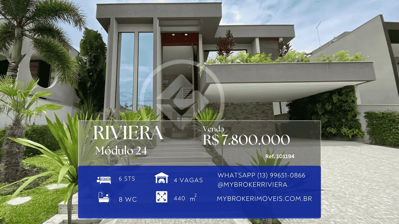 Casa com 6 Suítes no módulo 24 da Riviera de São Lourenço