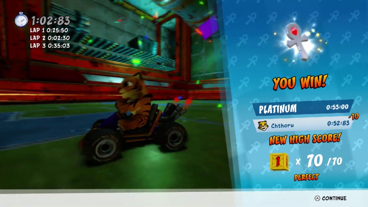 CTR Nitro-Fueled - Reliquia Platino Laboratorios N. Gin con Pura (Nintendo Switch)