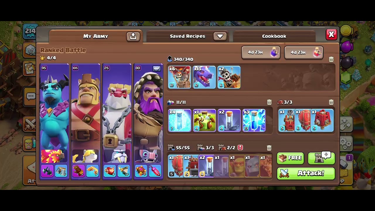 Clash of clan,  attack in tournament with Dragon Duke.  New hero
