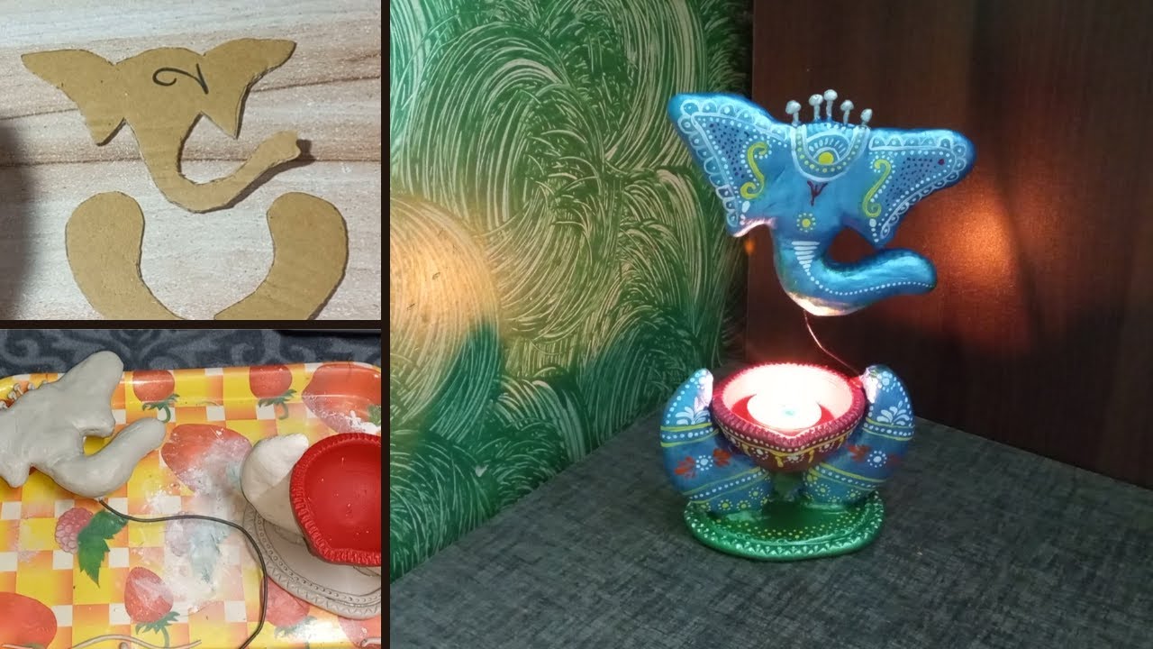 Ganesh decorative diya stand | DIY | Home Decoration Diwali | Candle Holders for Home Decor