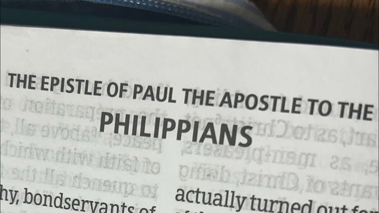 The Book of Philippians Ch 1-2