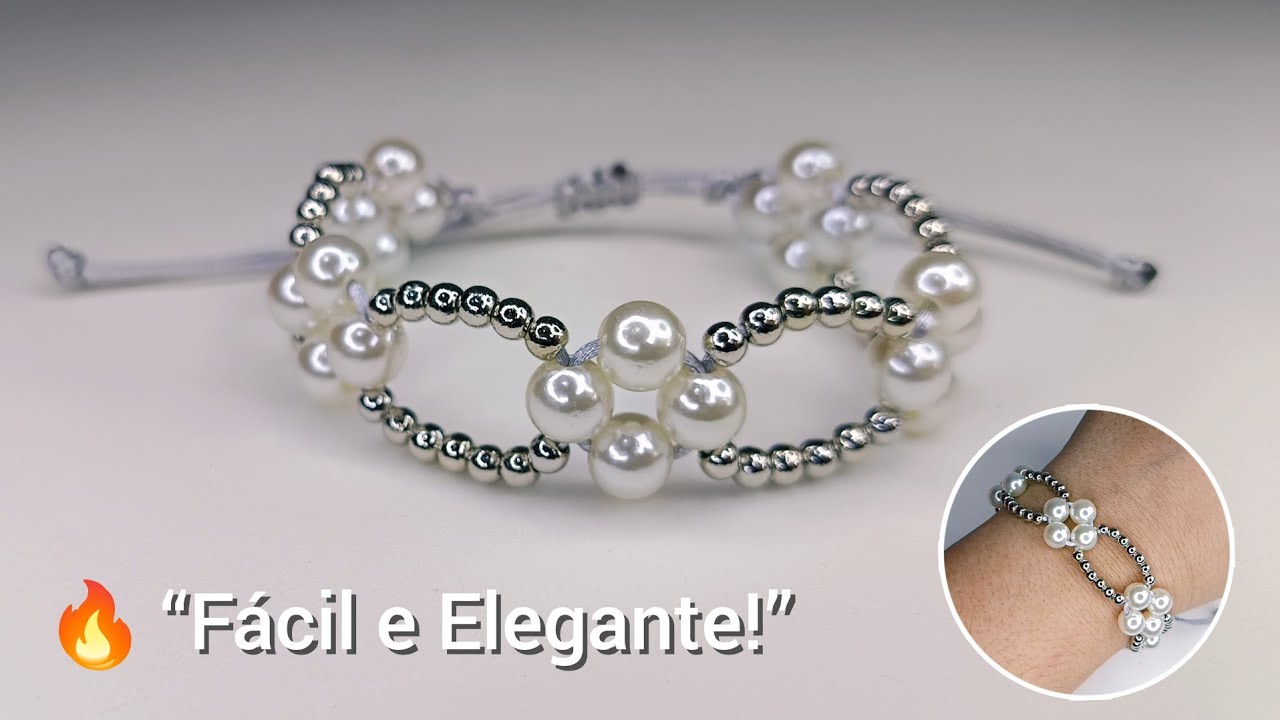 ✨ “Pulseira de Pérolas com Regulagem: SIMPLES, LINDA e Vende MUITO!”