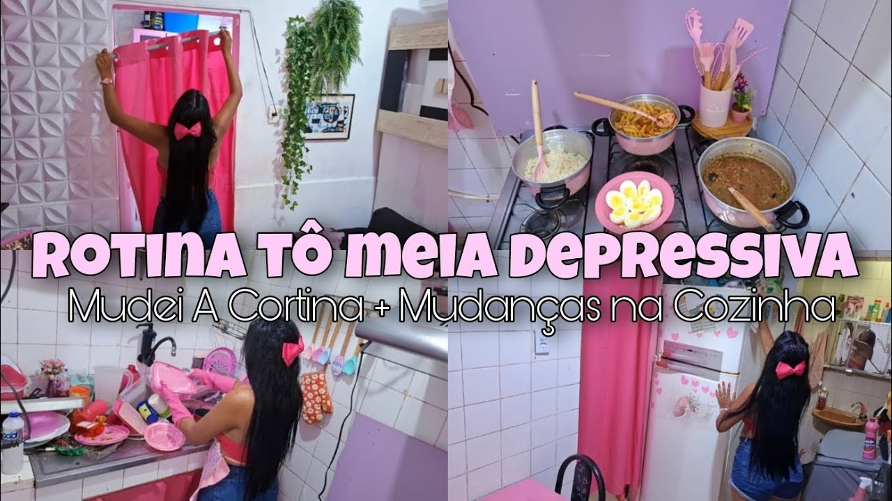 Rotina Cansativa Tô Depressiva ♡ Mudei A Cortina da Sala 