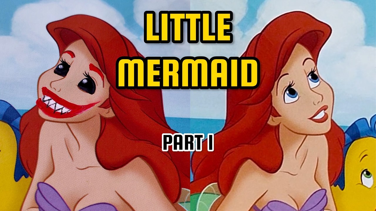 Twisted Disney 🤫 LITTLE MERMAID book pt.1 #art #creative #disney #fyp