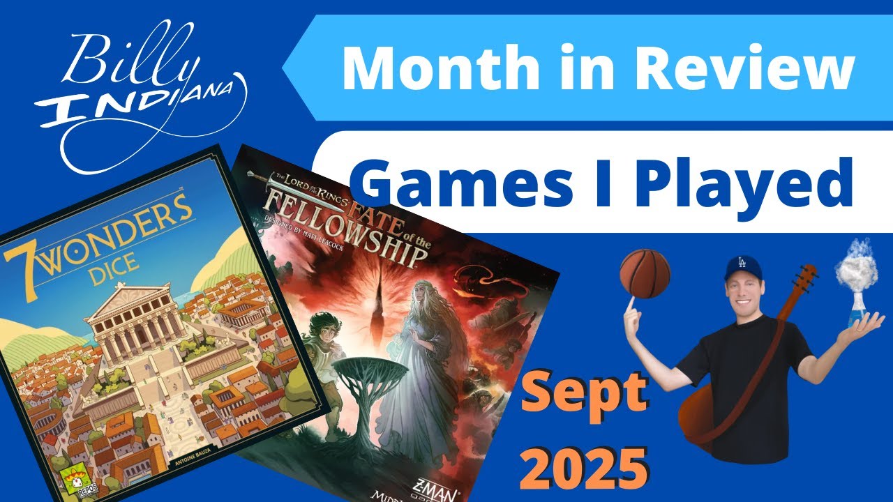 Board Games I Played in Sept 2025 (with a brief review of the games)