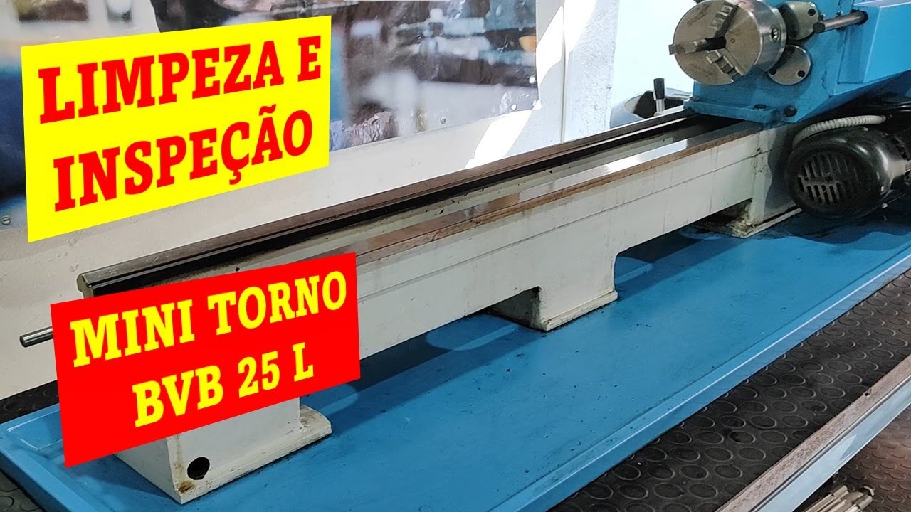 Dei uma limpeza e inspeção no meu Mini torno BVB 25 L          #mundodamecanicaindustrial