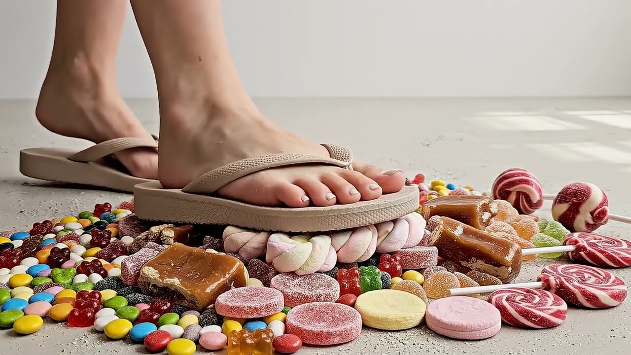 Most Satisfying Flip Flops Food Crushing ASMR Challenge