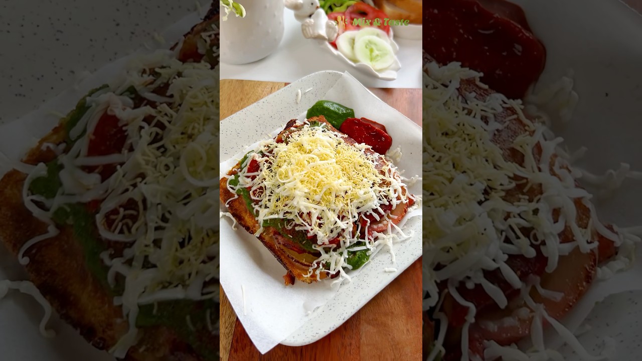 Bombay Street Style Vegetable Toast Sandwich Recipe #sandwich #recipe #streetfood