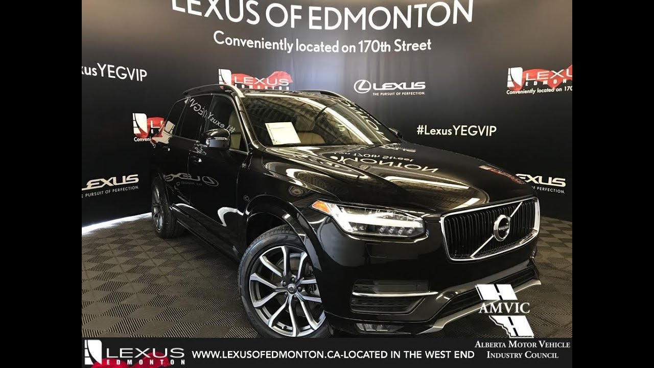 Used Black 2017 Volvo XC90 T6 Momentum Walkaround Review Leduc Alberta