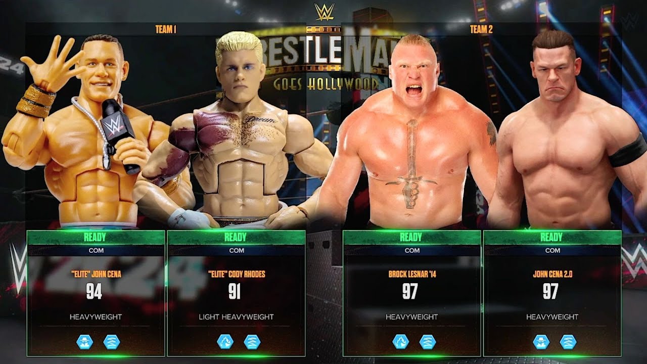 WWE 2K24 - Elite John Cena & Cody Rhodes vs Brock Lesnar & John Cena