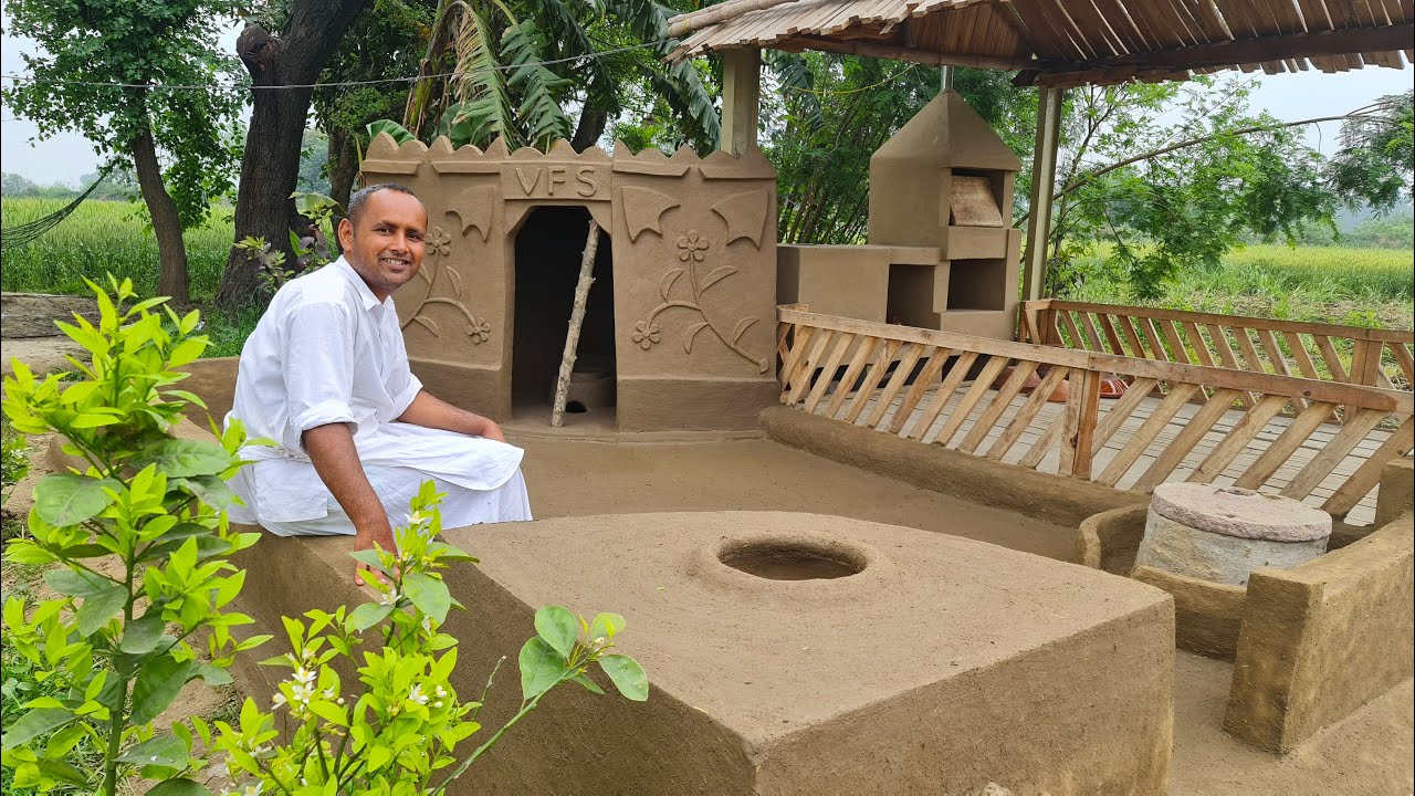 Village Food Secrets New Kitchen | Building A Mud House | Clay Kitchen | Mud Kitchen | Mubashir